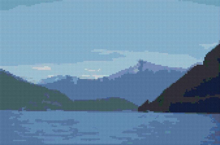Lake Como free cross-stitch pattern