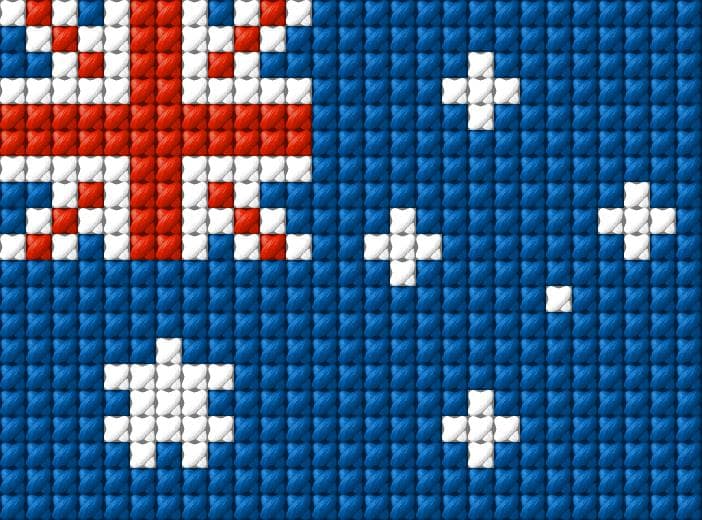 Australian Flag free cross-stitch pattern