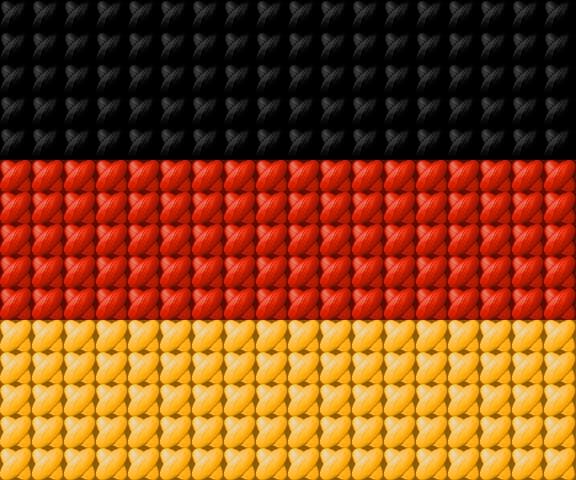 Flag of Germany free cross-stitch pattern