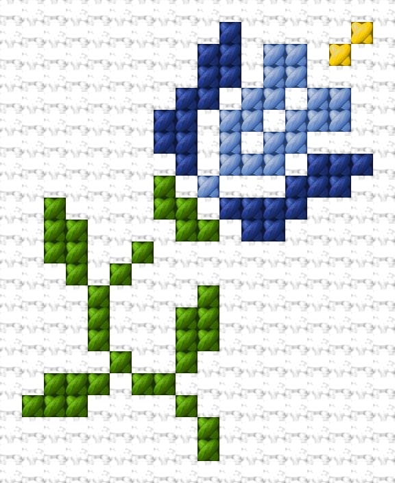 Bellflower free cross-stitch pattern