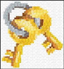 Keys free cross-stitch pattern