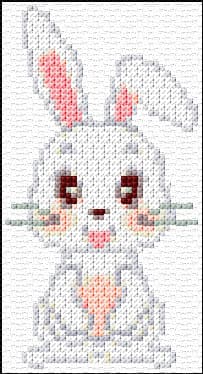 Rabbit free cross-stitch pattern