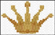 Crown free cross-stitch pattern