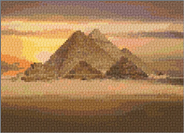 Pyramids free cross-stitch pattern
