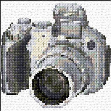 Camera free cross-stitch pattern