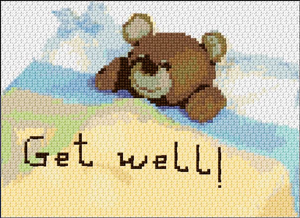 Get Well free cross-stitch pattern