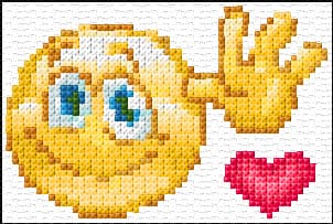 Love You free cross-stitch pattern