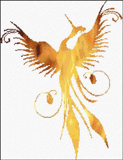 Phoenix free cross-stitch pattern