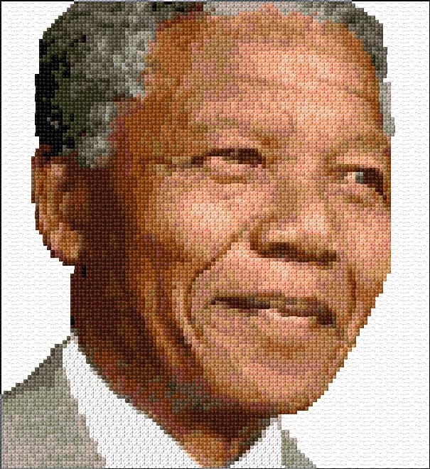 Nelson Mandela free cross-stitch pattern