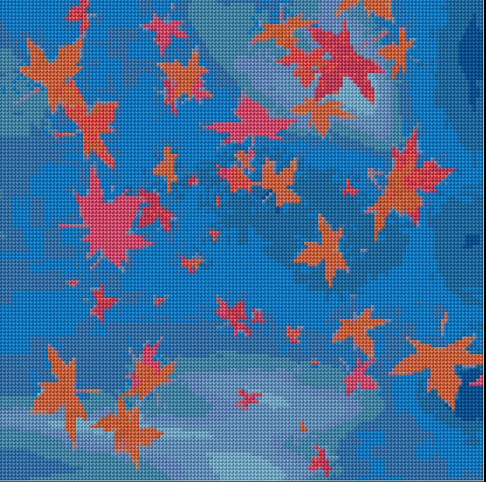 Leaf Fall free cross-stitch pattern