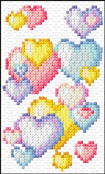 Love free cross-stitch pattern