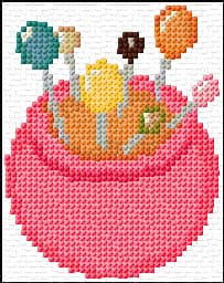 Pins free cross-stitch pattern