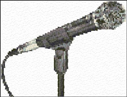 Microphone free cross-stitch pattern