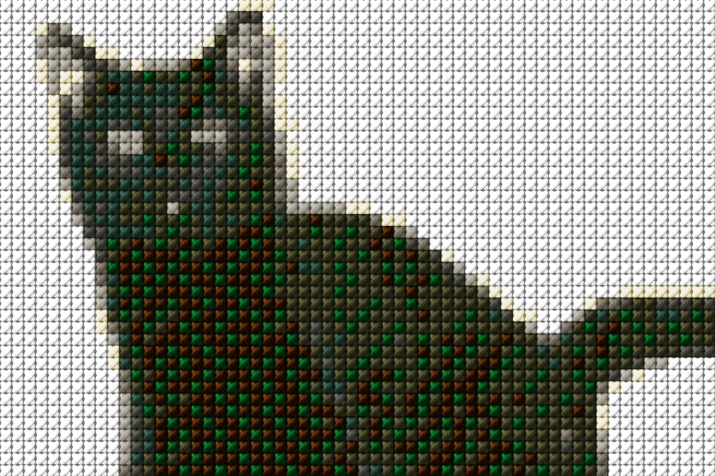 Black Cat free cross-stitch pattern