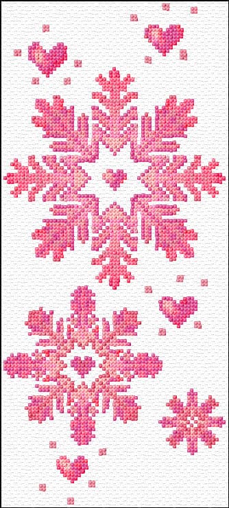 Snowflakes free cross-stitch pattern