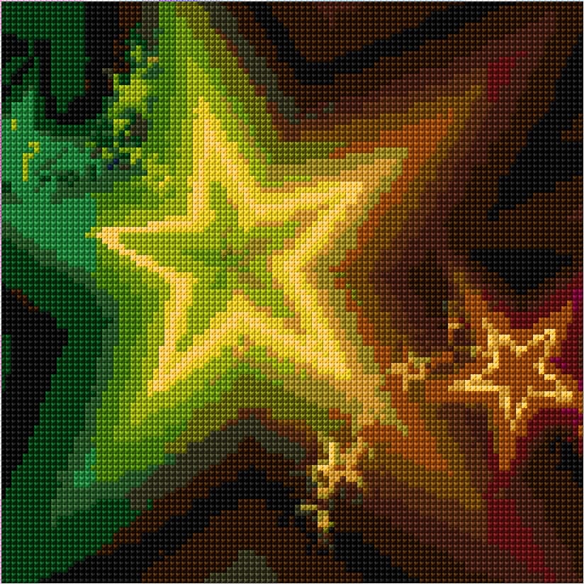 Stars free cross-stitch pattern