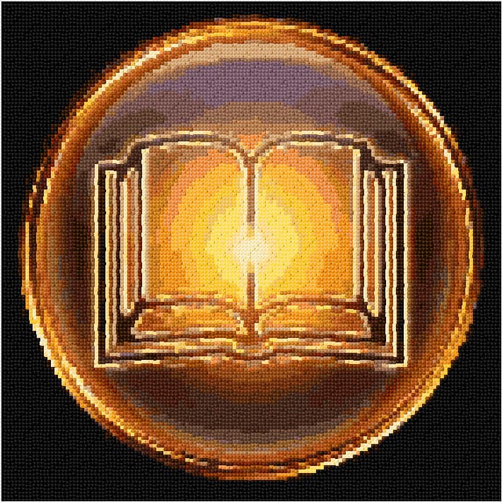 Knowledge free cross-stitch pattern