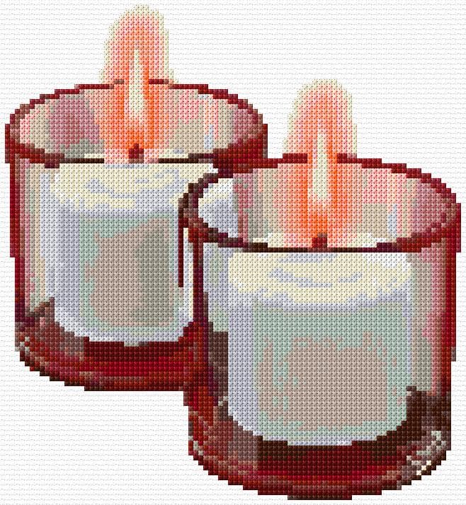 Candles free cross-stitch pattern