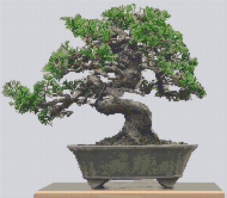 Bonsai free cross-stitch pattern