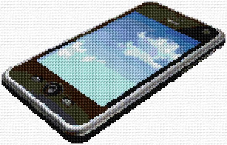 Mobile Phone free cross-stitch pattern