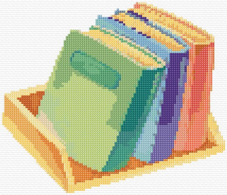 Books free cross-stitch pattern