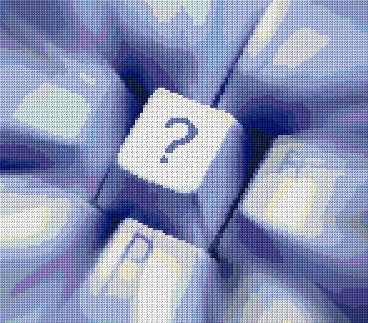 Question free cross-stitch pattern