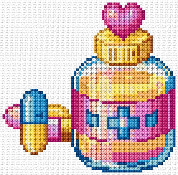 Medicines free cross-stitch pattern