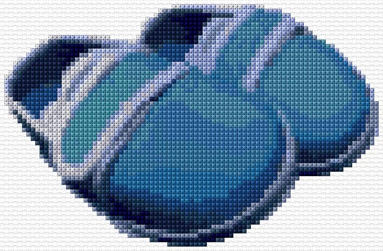 Slippers free cross-stitch pattern