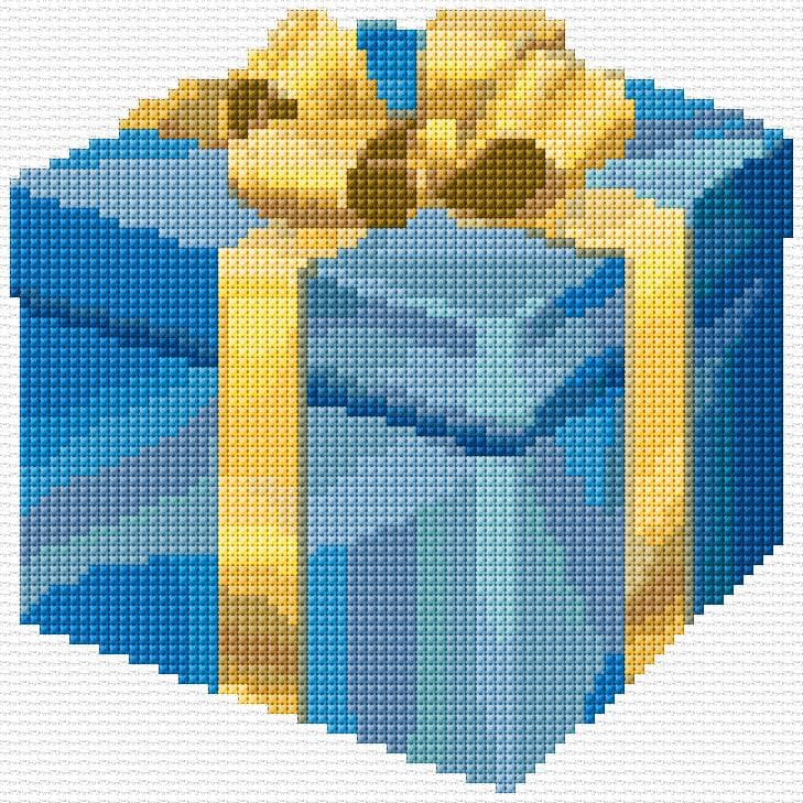Present free cross-stitch pattern