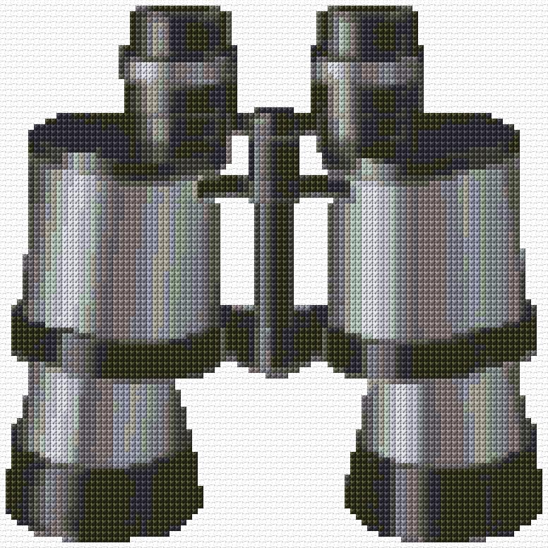 Binoculars free cross-stitch pattern