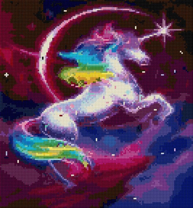 Unicorn free cross-stitch pattern