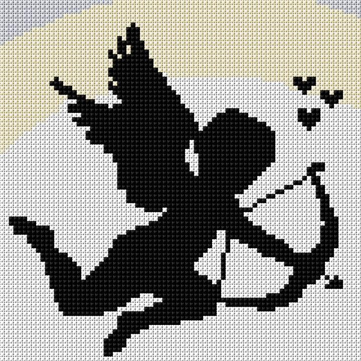 Cupid free cross-stitch pattern