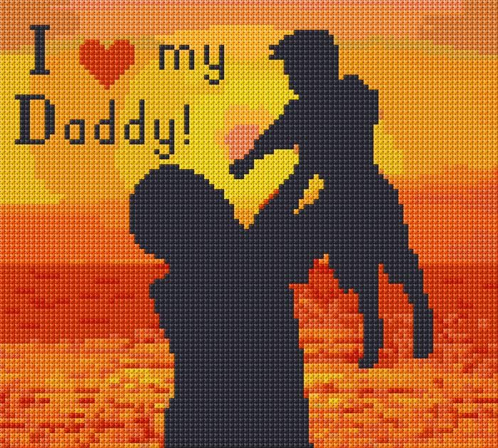 Futhers Day free cross-stitch pattern