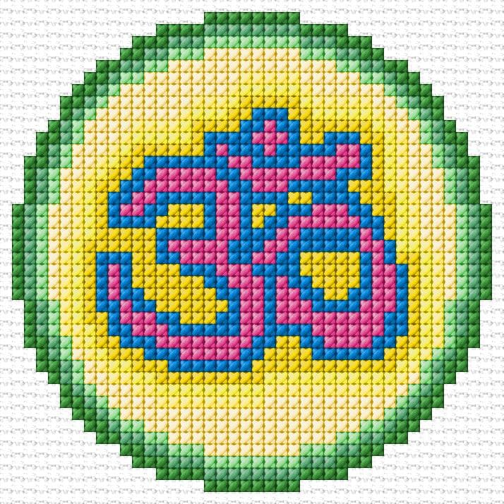 OM free cross-stitch pattern