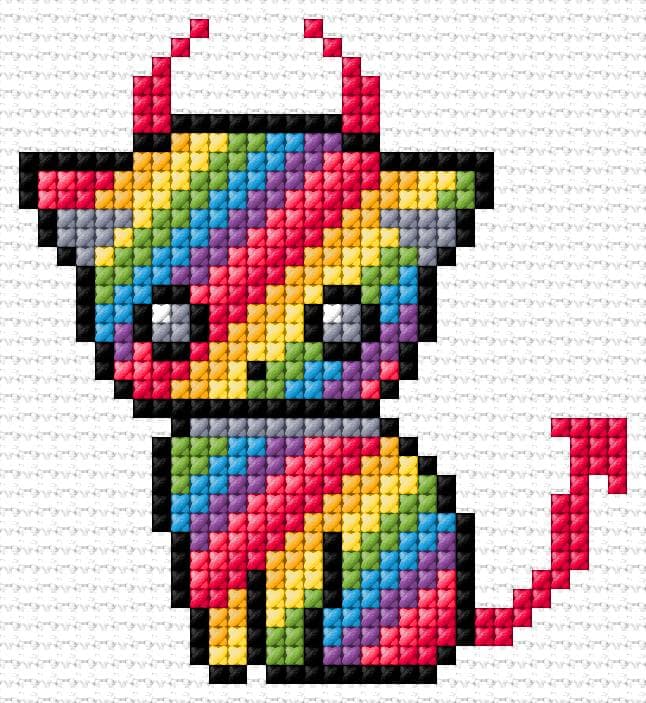 Devil free cross-stitch pattern