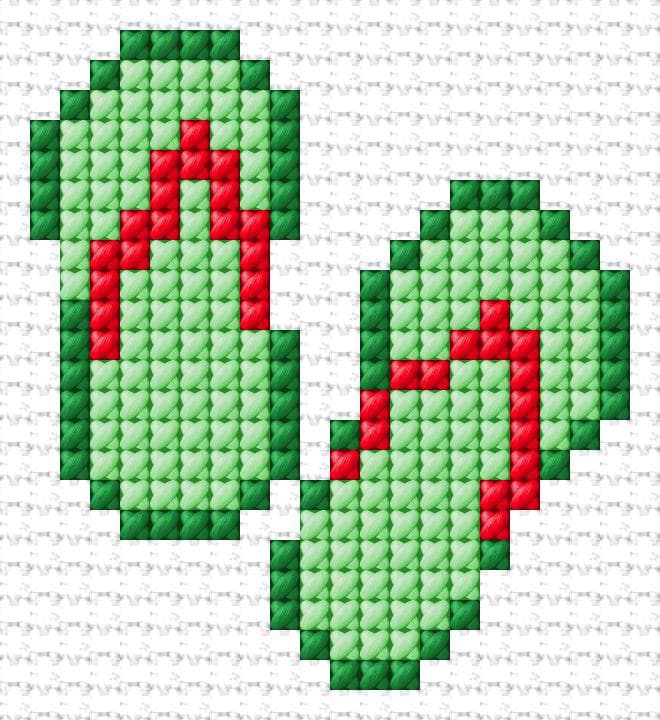 Flip Flops free cross-stitch pattern