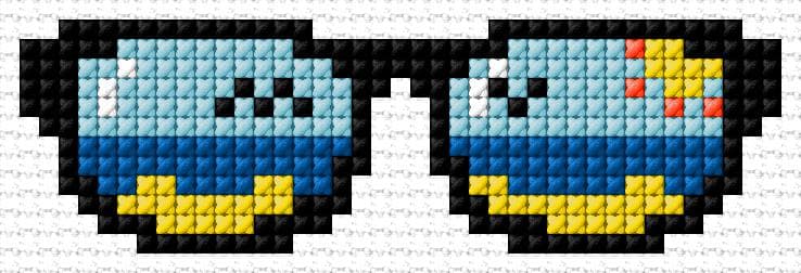 Eyeglasses free cross-stitch pattern