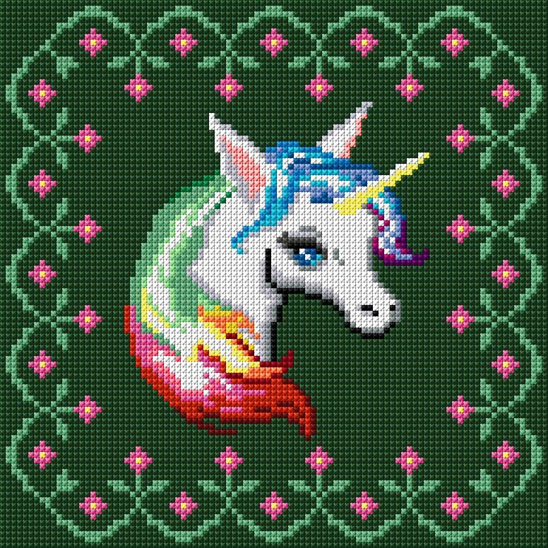 Unicorn free cross-stitch pattern