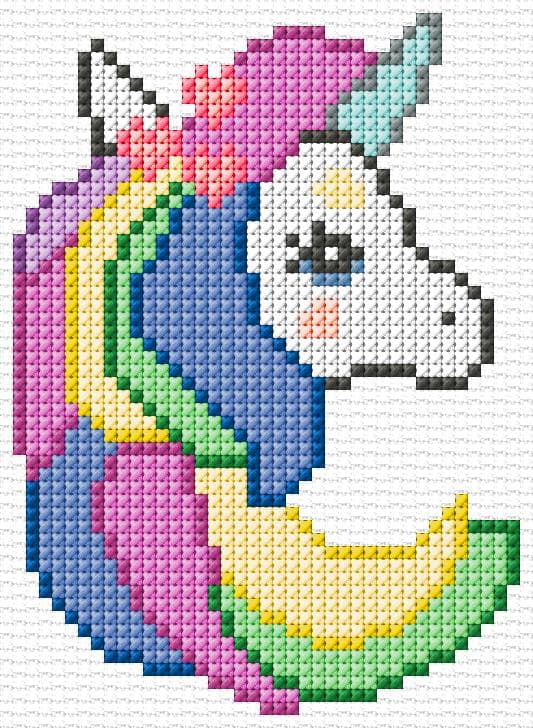 Unicorn free cross-stitch pattern