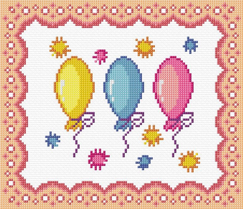Happy Birthday free cross-stitch pattern