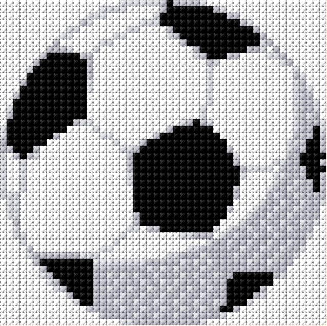 Soccer Ball free cross-stitch pattern