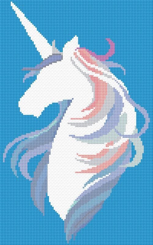 Unicorn free cross-stitch pattern