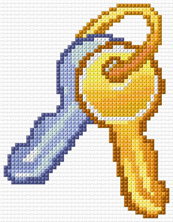 Keys free cross-stitch pattern