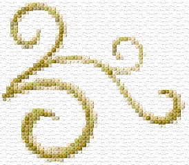 Gold Twirl free cross-stitch pattern