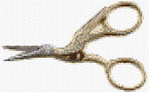 Heron Scissors free cross-stitch pattern