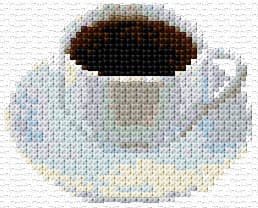 Coffee Cup free cross-stitch pattern