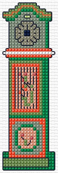 Clock free cross-stitch pattern