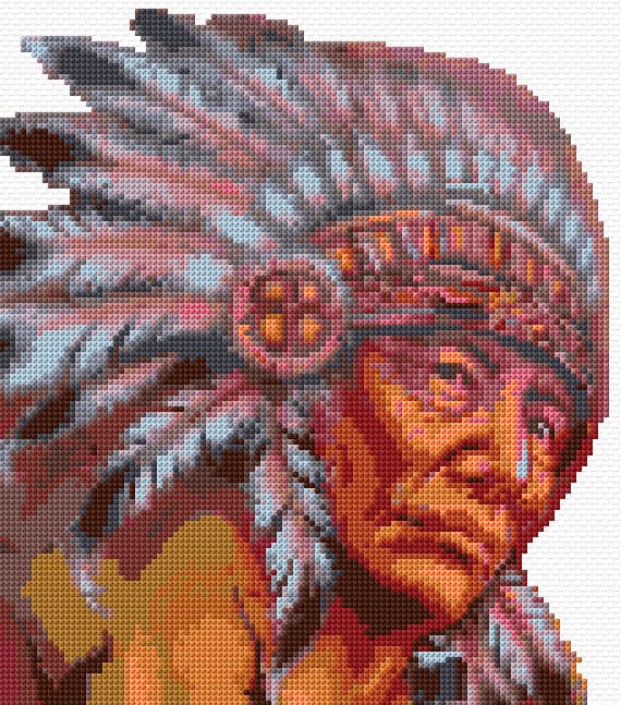 Native  American free cross-stitch pattern