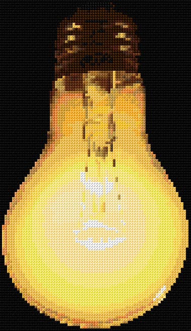 Lamp free cross-stitch pattern