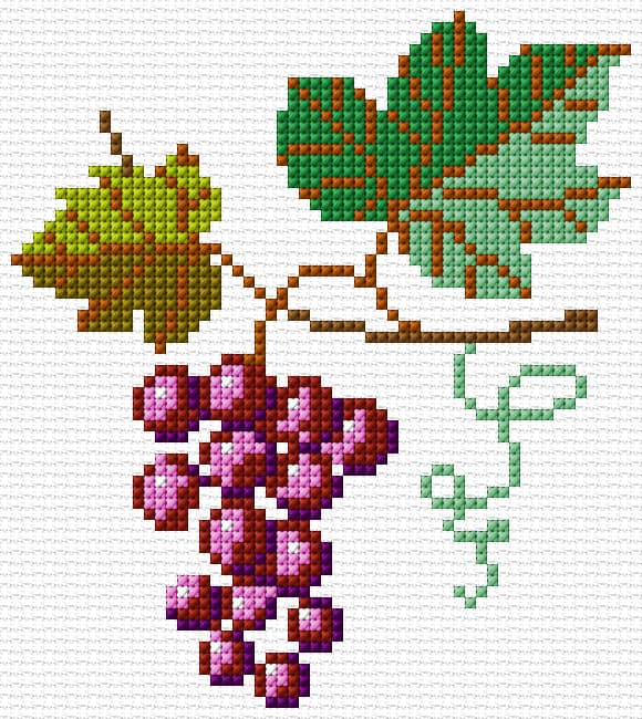 Vine free cross-stitch pattern